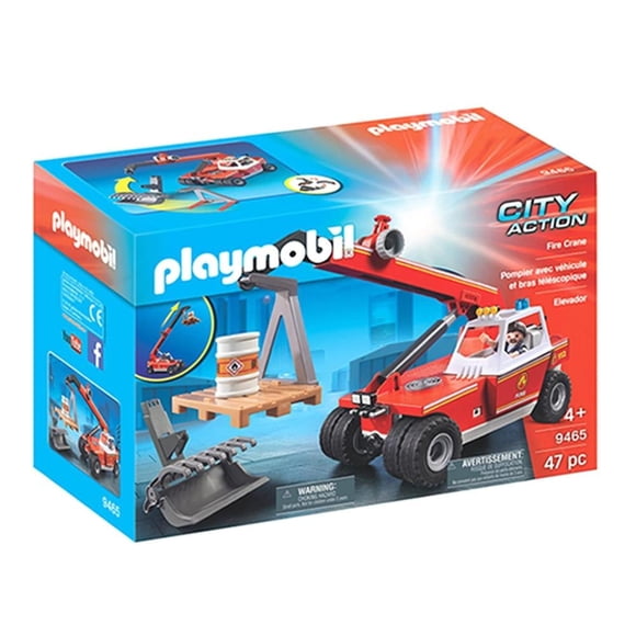 Set Playmobil City Action Grúa de Bomberos 47 Piezas