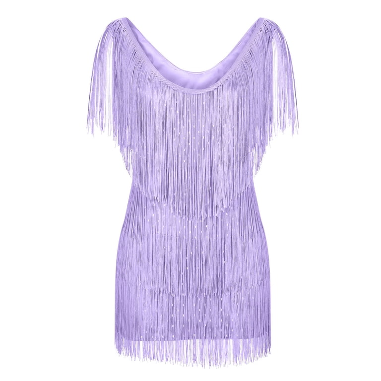 strapless open back dress Off-the-Shoulder Long Glitter Prom Dress with Fringe– PromGirl main image 0