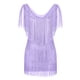 thumbnail image 4 of Moda mujer Sexy cuello en V Color sólido borla vestido sin mangas falda corta Pompotops ghjkhdj9278, 4 of 5