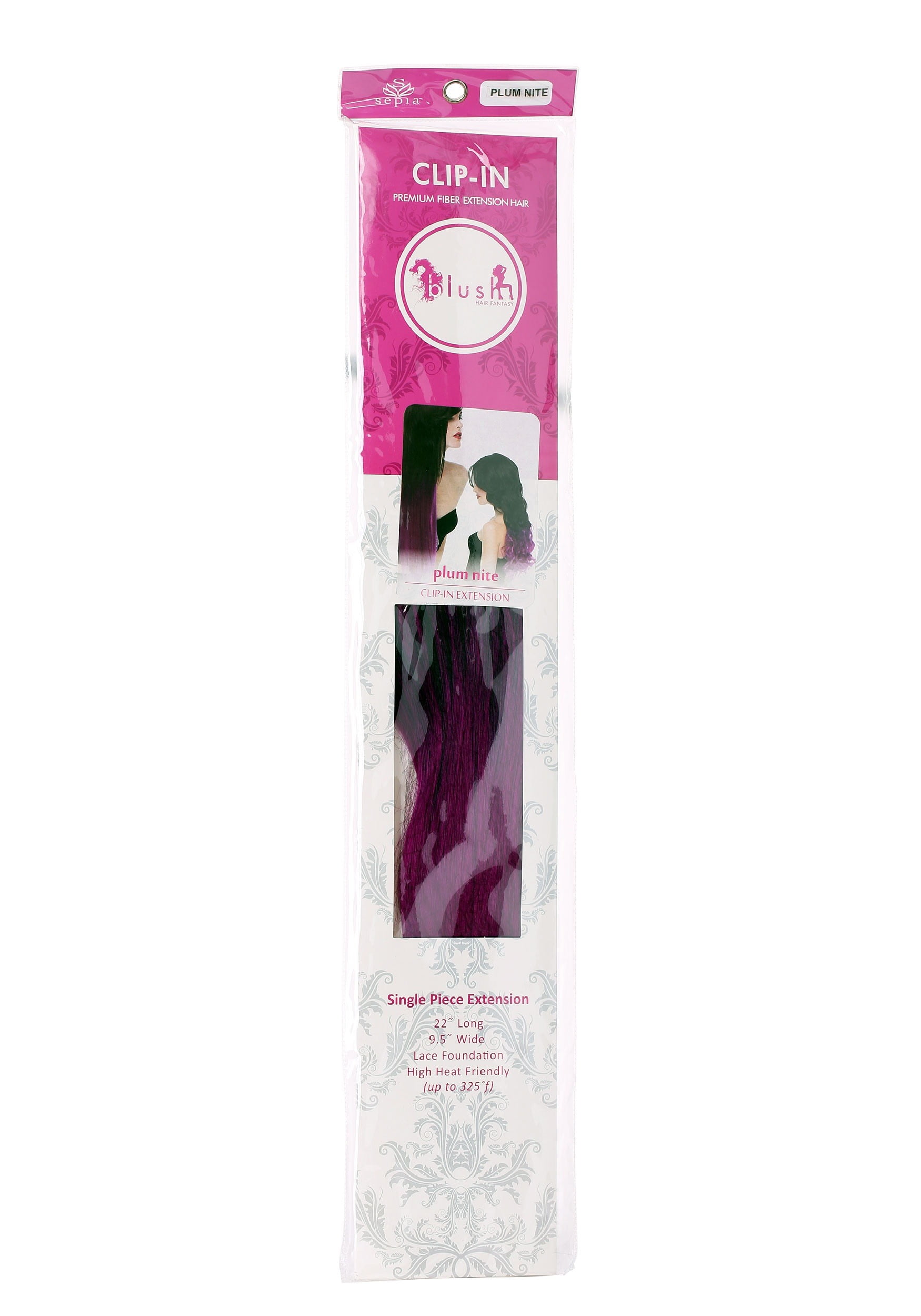 Heat Stylable Clip In Plum Nite 22 Hair Extension Walmart Canada