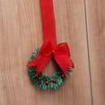 thumbnail image 6 of SharkTRUE Christmas Mini Cabinet Wreaths for Kitchen with Ribbon Bows Red Berry Window Wreath, Hanging Artificial Small Garlands, 6 of 9
