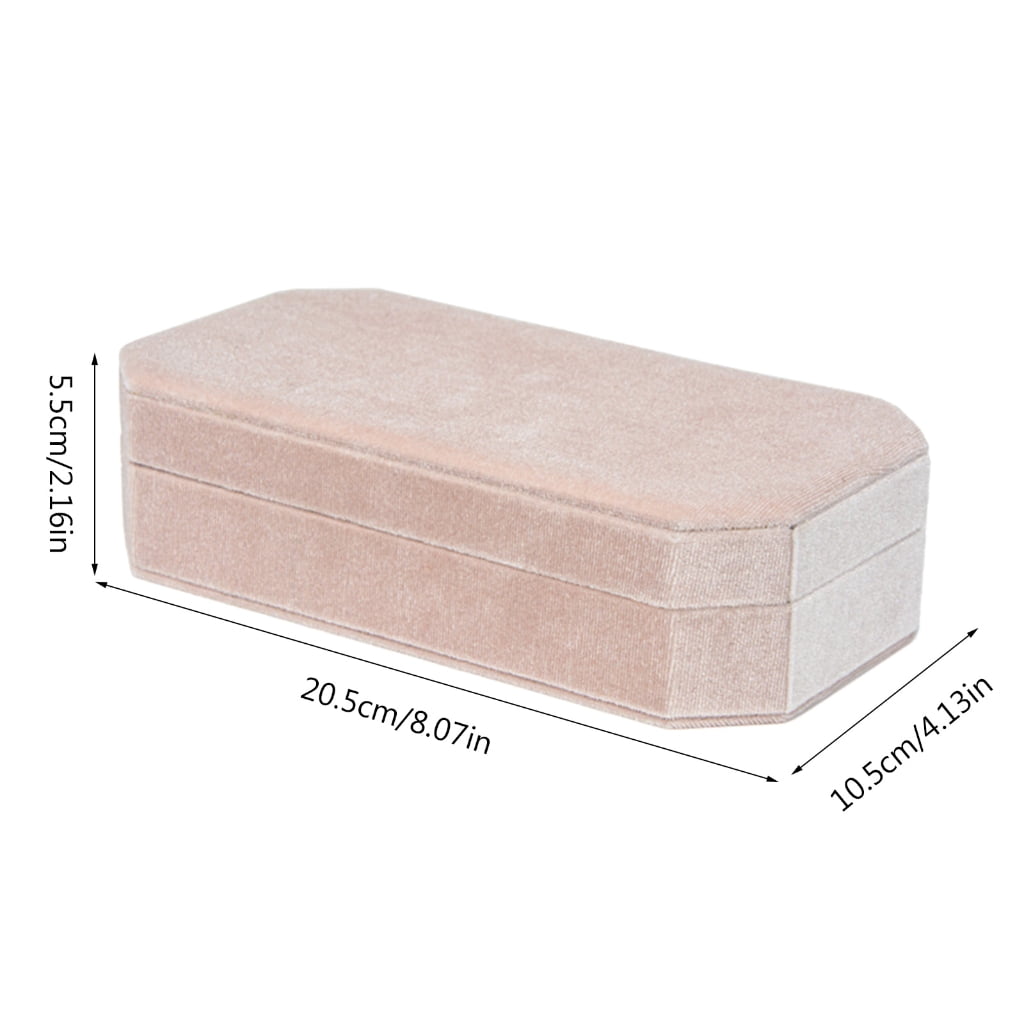 Portable Jewelry Box Velvets Jewelry Storage Case Elegant Jewelry Organizer Velvets Material for Storage and Display