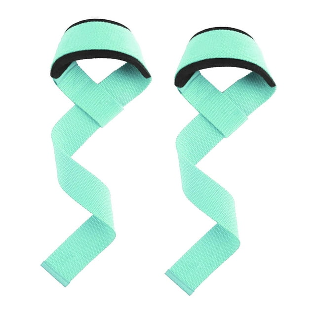 2x Sangles de Levage de Poids Sangles de Levage de Morts Poignée d'Entraînement Hommes Femmes Sangles de Poignet Support de Poignet Enveloppements pour Accessoires de Musculation Vert Clair
