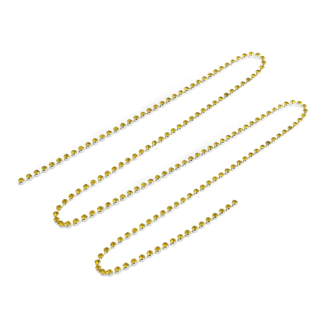 Rhinestone Chaîne Strass Griffe Chaîne Chaîne Ceinture Ronde Strass Griffe Chaîne 5 Yards Strass Chaîne Forte Praticabilité Brillant Coloré Rond Strass Griffe Chaîne