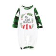 thumbnail image 2 of Odeerbi Christmas Pajamas for Family Holiday Long Sleeve Family Christmas Pajamas Matching Sets Infant Parent Child Printed Loungewear Set Two-Piece Sleepwear Xmas PJs Set Green, 2 of 4