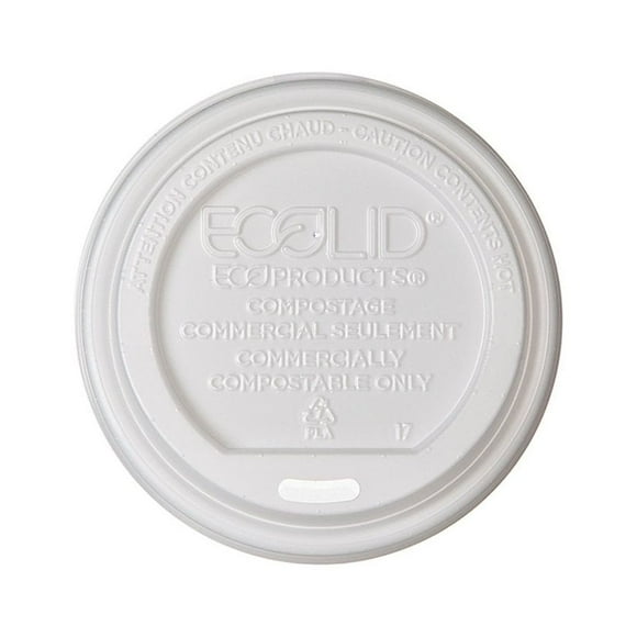Eco-Products Hot Cup Lid, 8 oz, White - 800 cup lids.