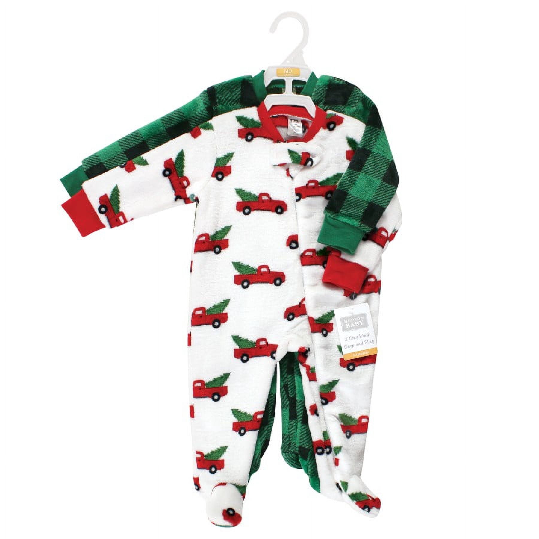 Hudson Baby Plush Sleep and Play, Christmas Tree Truck, 0-3 Months