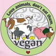 thumbnail image 2 of CafePress - Love Animals Dont Eat Them Vegan Infant Bodysuit - Baby Light Bodysuit, Size Newborn - 24 Months, 2 of 4