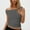 Gray, variant on Summer Tank Tops Sevevn Womens Summer Off The Shoulder Sleeveless One Shoulder Ruched Going Out Tank Top