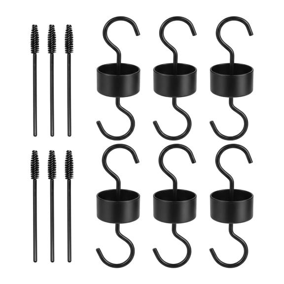 Ant Guard for Hummingbird Feeder (6 Pack Black) , Ant Moat, Ant Guard Hook, Hummingbird Feeders Hooks, Moat for Hummingbird and Oriole Feeders