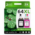 thumbnail image 1 of Cartuchos de tinta Skyink 64XL negro y color, paquete combinado, 1 of 6