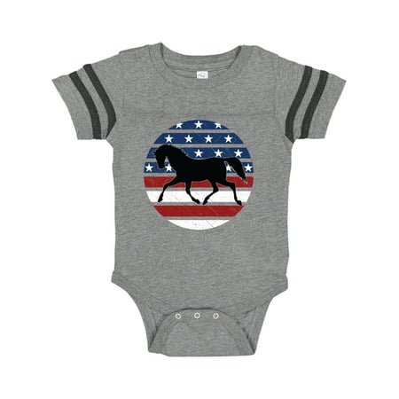 

Inktastic Horse Lover USA Patriotic Gift Baby Boy or Baby Girl Bodysuit