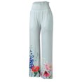 thumbnail image 5 of JURANMO Clearance Sale,Women High Waisted Cotton Linen Palazzo Pants Dressy Trendy Wide Leg Long Lounge Pant Trousers with Pocket, 5 of 6