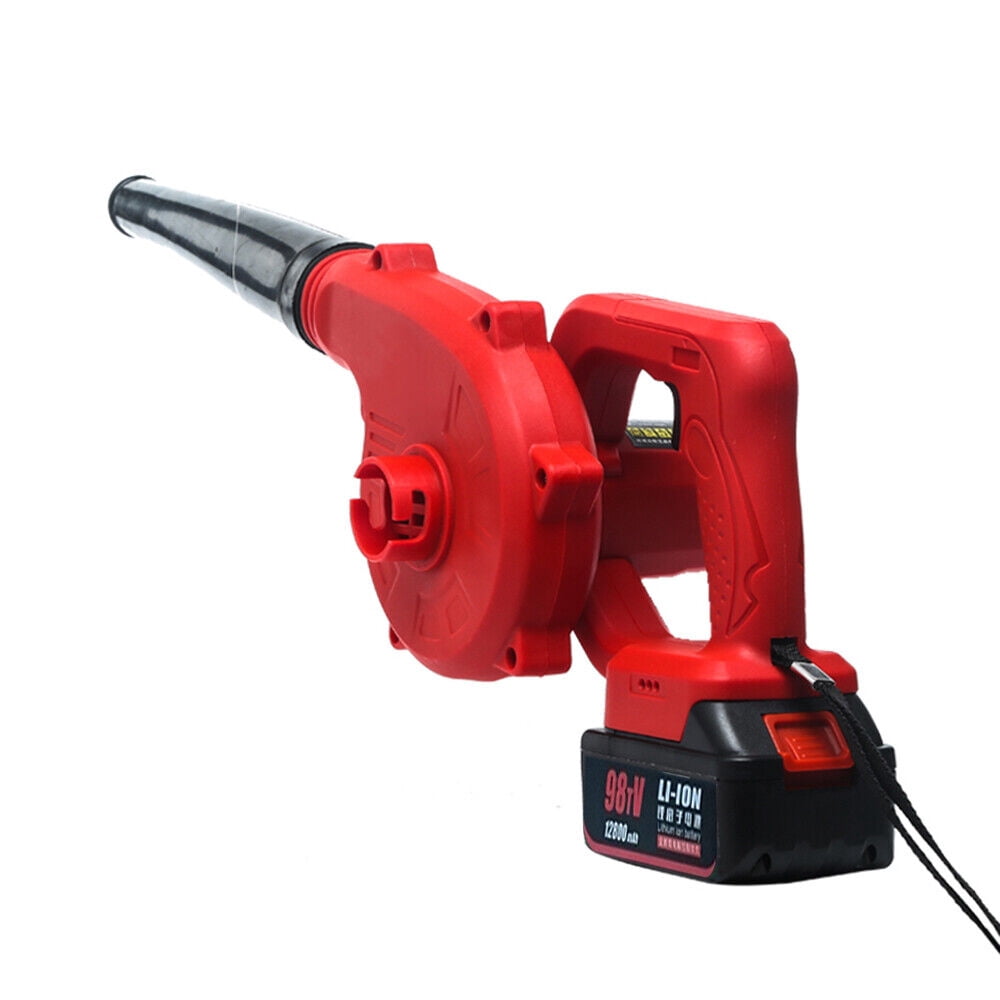 Portable Cordless Blower Handheld High Speed Leaf Blower Cordless with Battery And Charger 20v/12800mah also for Car (Red)