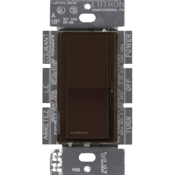 Lutron DVLV-600P-BR Diva Magnetic Low-Voltage Dimmer, Brown