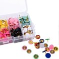 thumbnail image 2 of 300 Pieces Colored Push Pins Round Head Thumbtacks, 3/8 Inch Steel Tips, 10 Colors, 2 of 5
