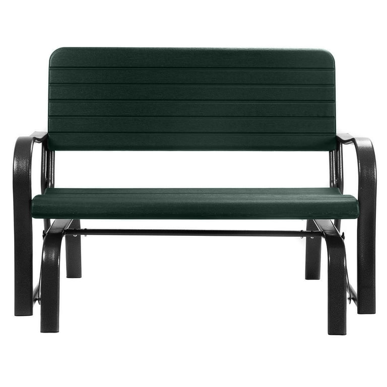 Costway outdoor patio swing porch rocker store glider bench loveseat garden seat steel