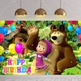 thumbnail image 4 of Decoración para fiesta de cumpleaños con temática de niña y oso de Disney, pegatinas de dibujos animados, suministros, globos, vajilla desechable, pancarta para niños, fondo para tarta, 4 of 5