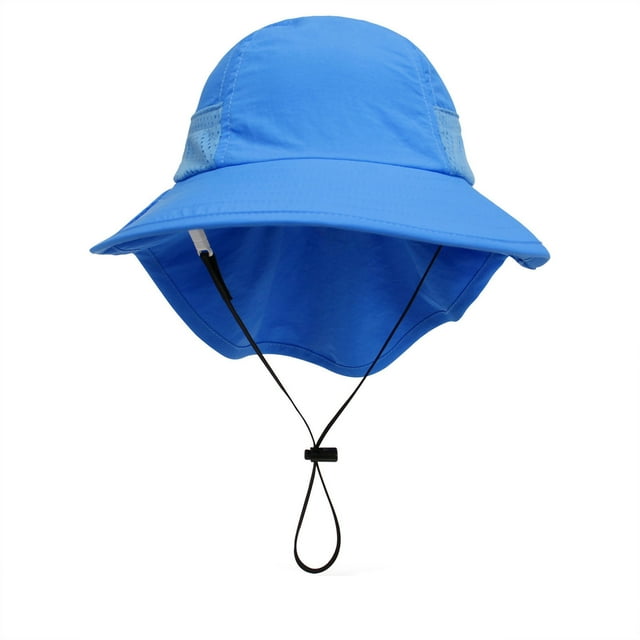vdgthytj Chapeau de Soleil à Grand Bord pour Tout-Petit Bébé Plage Extérieur Casquettes d'Été Ajustables Protection Solaire Chapeau Bob pour Enfants