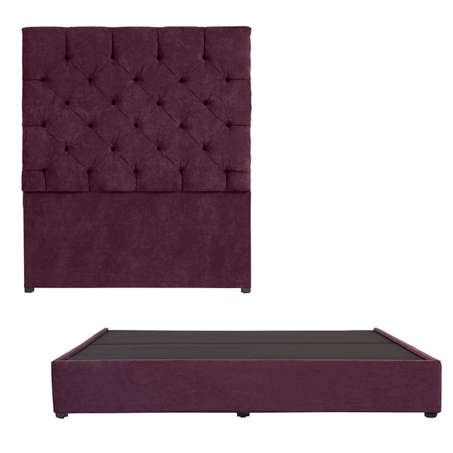 Base cama DICASA King Size con Cabecera Capri morado