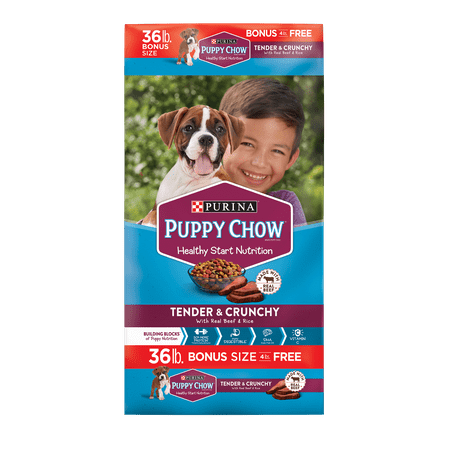 Purina Puppy Chow Tender & Crunchy Dry Puppy Food - 36 lb. Bag