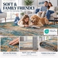 thumbnail image 6 of Roomisland Area Rugs 4x6FT Washable for Living Room, Non Slip Modern Abstract Carpet Stain Resistant Soft Low Pile Indoor Floor Rug for Bedroom Kitchen Home Office, 6 of 8