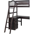 thumbnail image 6 of Twin Size Loft Bed with Drawers and Cabinet, Wooden Loft Bed with Shelves and Desk Ladder for Teens Boys Girls - 80" L x 41.8" W x 75.8" H, 6 of 11