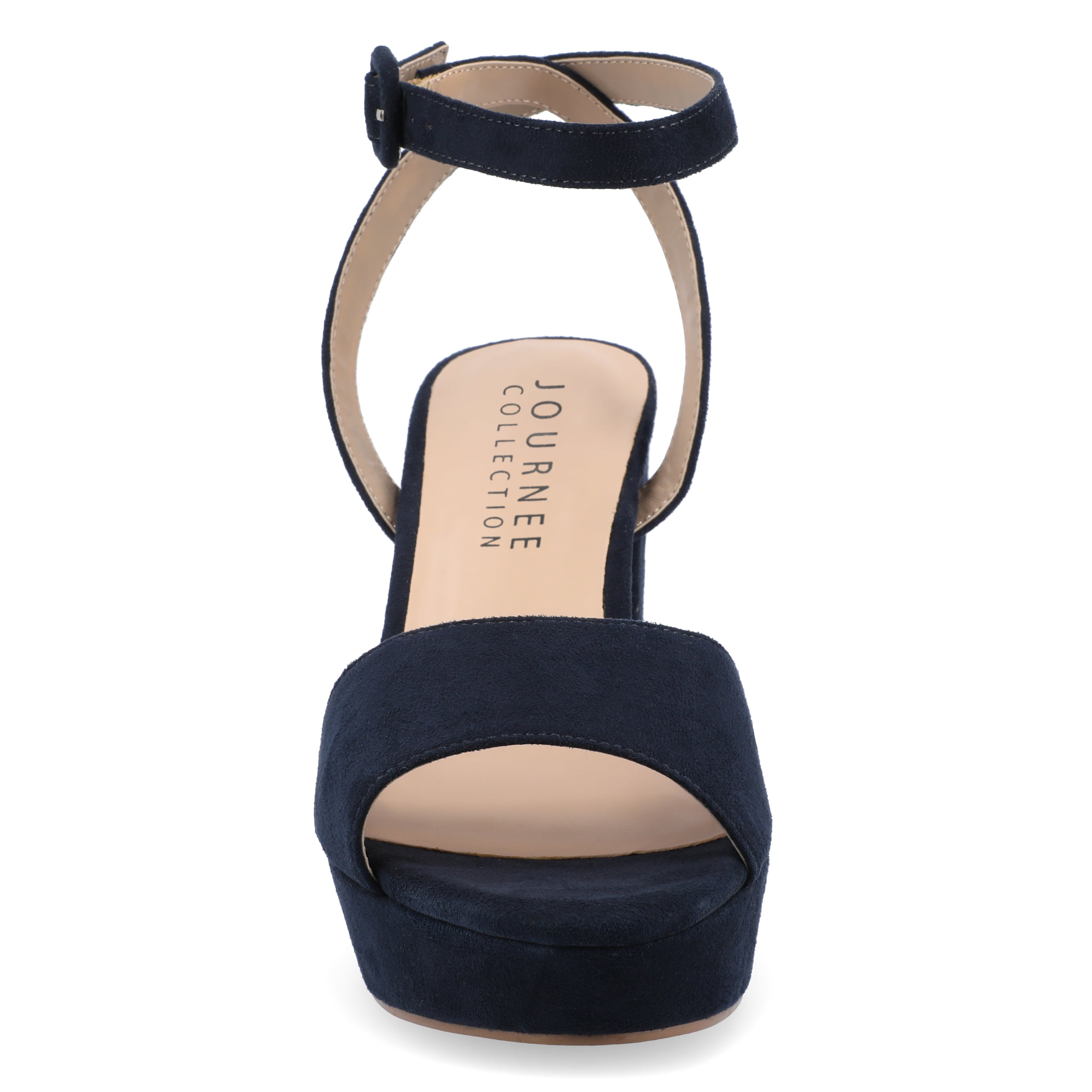 Journee Womens Nairri Vegan Leather Platform Heel Dress Sandals, Widths Available