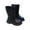 /g1Black38, variant on Child Girls Mid Calf Boots Sole Side Zipper Leather Punk Gothic Booties Toddler Big Kids Fashionable Outdoor Solid Color Shoes