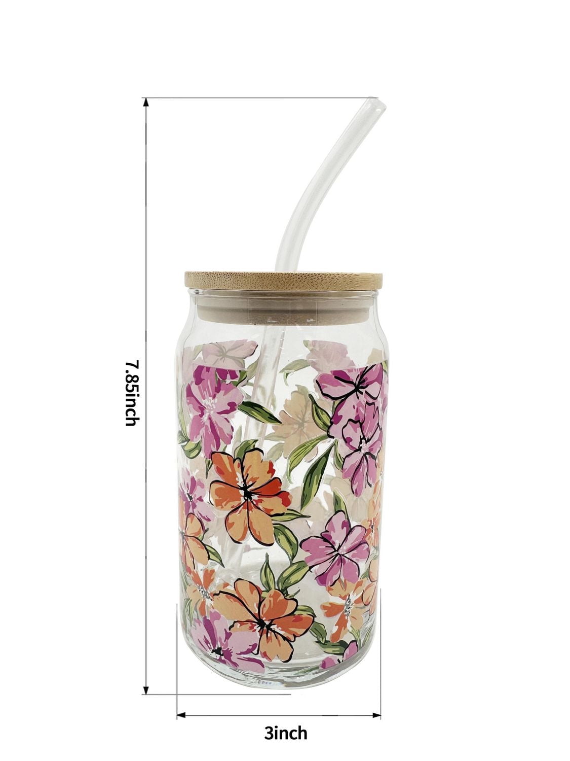 Mainstays can glass leaf pink