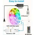 thumbnail image 2 of DAYBETTER 100ft Led Strip Lights,Remote Controller and 12V Power Supply,Flexible Cuttable Led Lights for Bedroom, 2 of 7