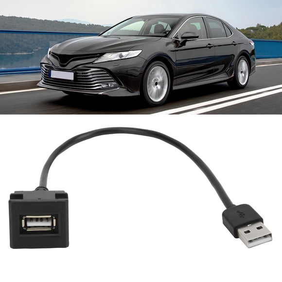 Cable De Salida USB, Cable De Toma USB De Entrada De 12 V-30 V Carga Segura Reemplazo De Plástico ABS Para Vios Para Cámara De Teléfono De Coche