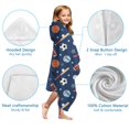thumbnail image 7 of Baseball Football Pattern Hooded Bath Towel，60"x35" for Ages 3 To 12 Kids, Quick Dry Lightweight Soft Microfiber Hood Beach Towel Cover Up for Kids, 7 of 7