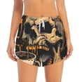 thumbnail image 2 of Balery Grim Coffee Skull Pantalones cortos deportivos para mujer con forro y dos bolsillos, elásticos, para entrenamiento, gimnasio, yoga-Medium, 2 of 7