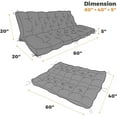 thumbnail image 4 of Porch Swing Cushions, Patio Swing Cushions Waterproof for Outdoor Furniture Thickened Outdoor Swing Bench Cushions 2-3 Seater Replacement with Ties (Light Grey, 60x40 Inch), 4 of 7