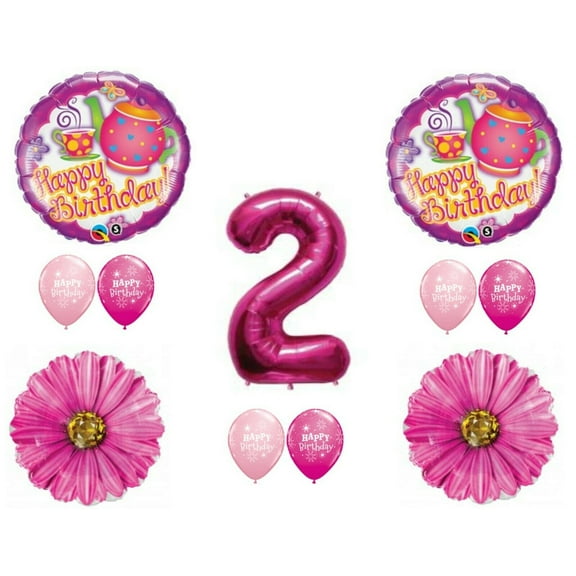 Tea For Two 2nd Birthday Party Balloons Decoration Supplies Second