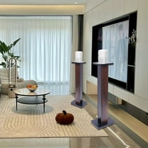 TOOL1SHOoo 36 " inch Dual Shelf Speaker Holder Walnut Home Surround