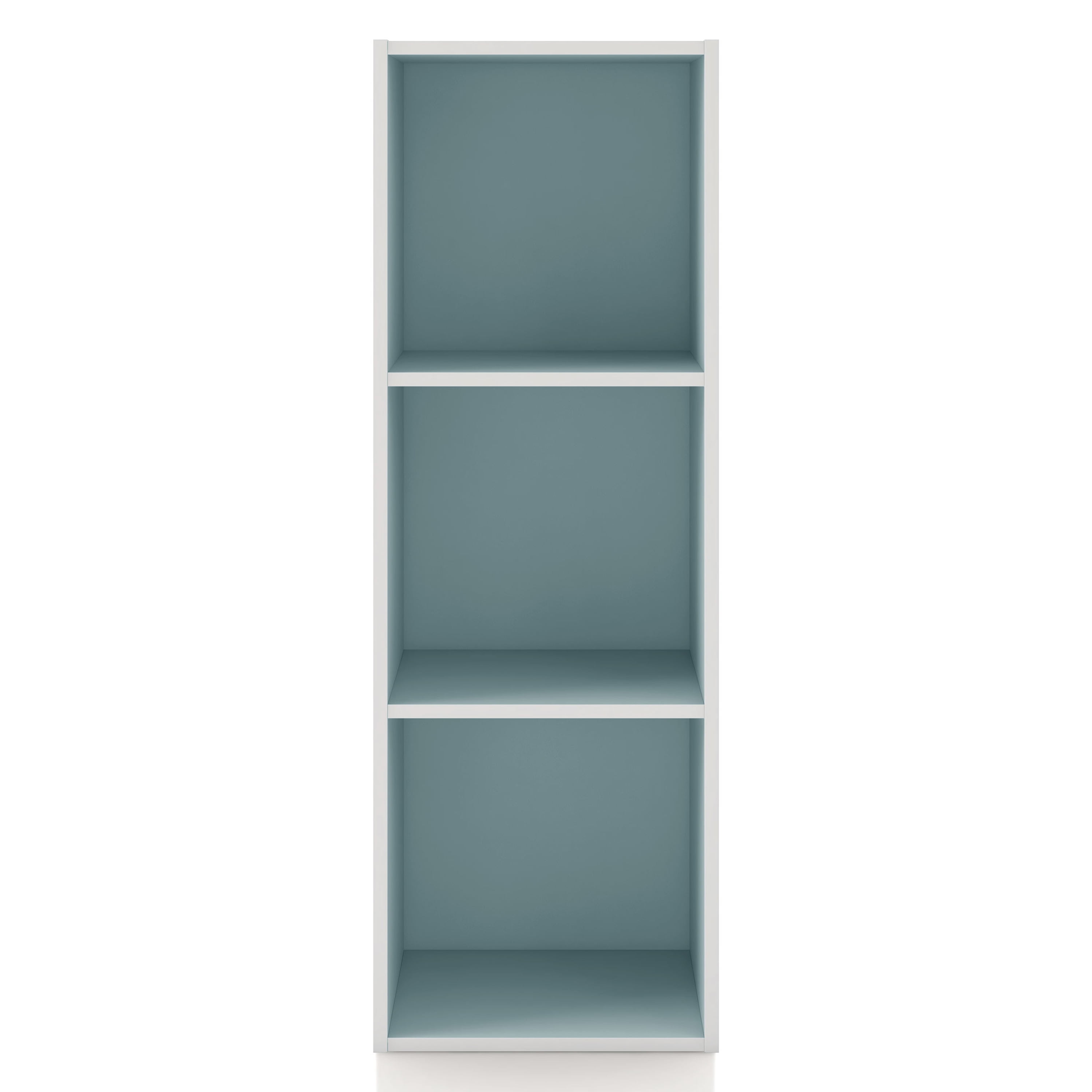 Furniture of America Brooks Stackable 3-Cube Wood Light Blue Kids Bookcase