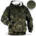 thumbnail image 3 of Sudadera con capucha con estampado 3D de camuflaje, águila, piel de serpiente, bandera estadounidense, para hombre, informal, de calle, de manga larga, 3 of 4