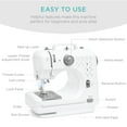 thumbnail image 4 of Best Choice Products 6V Portable Sewing Machine, 42-Piece Beginners Kit w/ 12 Stitch Patterns - Gray/White, 4 of 7
