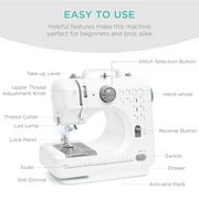 Best Choice Products 6V Portable Sewing Machine, 42-Piece Beginners Kit w/ 12 Stitch Patterns - Gray/White