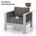 thumbnail image 2 of Gymax Aluminum Single Sofa Outdoor Furniture Set w/ Thick Back & Seat Cushions, 2 of 2
