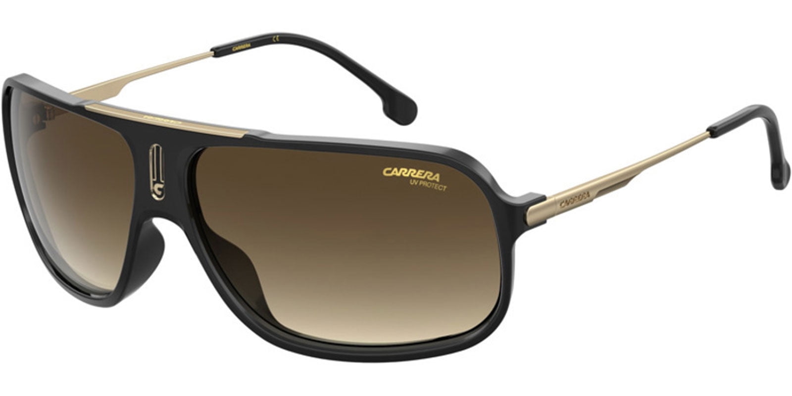 Carrera Champion 65 0807/IR Black/Gray Unisex Aviator Sunglasses 