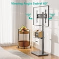thumbnail image 3 of Wali Soporte Universal Para Tv De Piso Con Toma De Corriente Y Estante Av Extraíble Para Tv De 32 A 75 Pulgadas, Hasta 110 Libras, Giratorio Y Altura Ajustable, Soporte De Tv Alto Para Dormitorio, Hog, 3 of 5