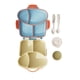 thumbnail image 2 of Caja de almuerzo Bento de microondas con utensilios – Recipiente compartimentado para almacenar alimentos, taza de salsa, sellos de silicona, lavavajillas, plástico, azul/morado/amarillo, 2 of 6