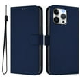 thumbnail image 2 of Wallet Case Compatible for iPhone 16e, PU Leather Magnetic Closure Protective Flip Folio Case with 3 Card Holder and Wrist Strap Cover Women Men,Navy Blue,For iPhone 16e, 2 of 7
