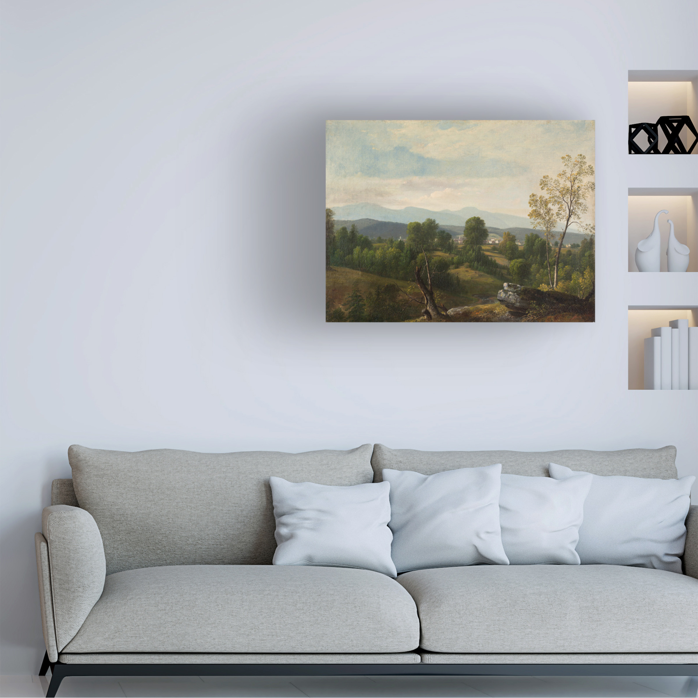 Durand 'A View Of The Valley' Canvas Art