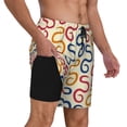 thumbnail image 3 of Haiem Snake Mens Swim Trunks with Compression Liner 2 in 1 Swimming Shorts Stretch Swimwear Quick Dry,Board Shorts-3X-Large, 3 of 9