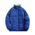 thumbnail image 3 of Wavsuf Winter Puffer Jacket Mens Jackets Heavyweight for Men Windbreaker Blue Size XL, 3 of 10