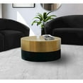 thumbnail image 6 of Meridian Furniture Sun Brushed Gold Top Coffee Table with Matte Black Base, 6 of 6